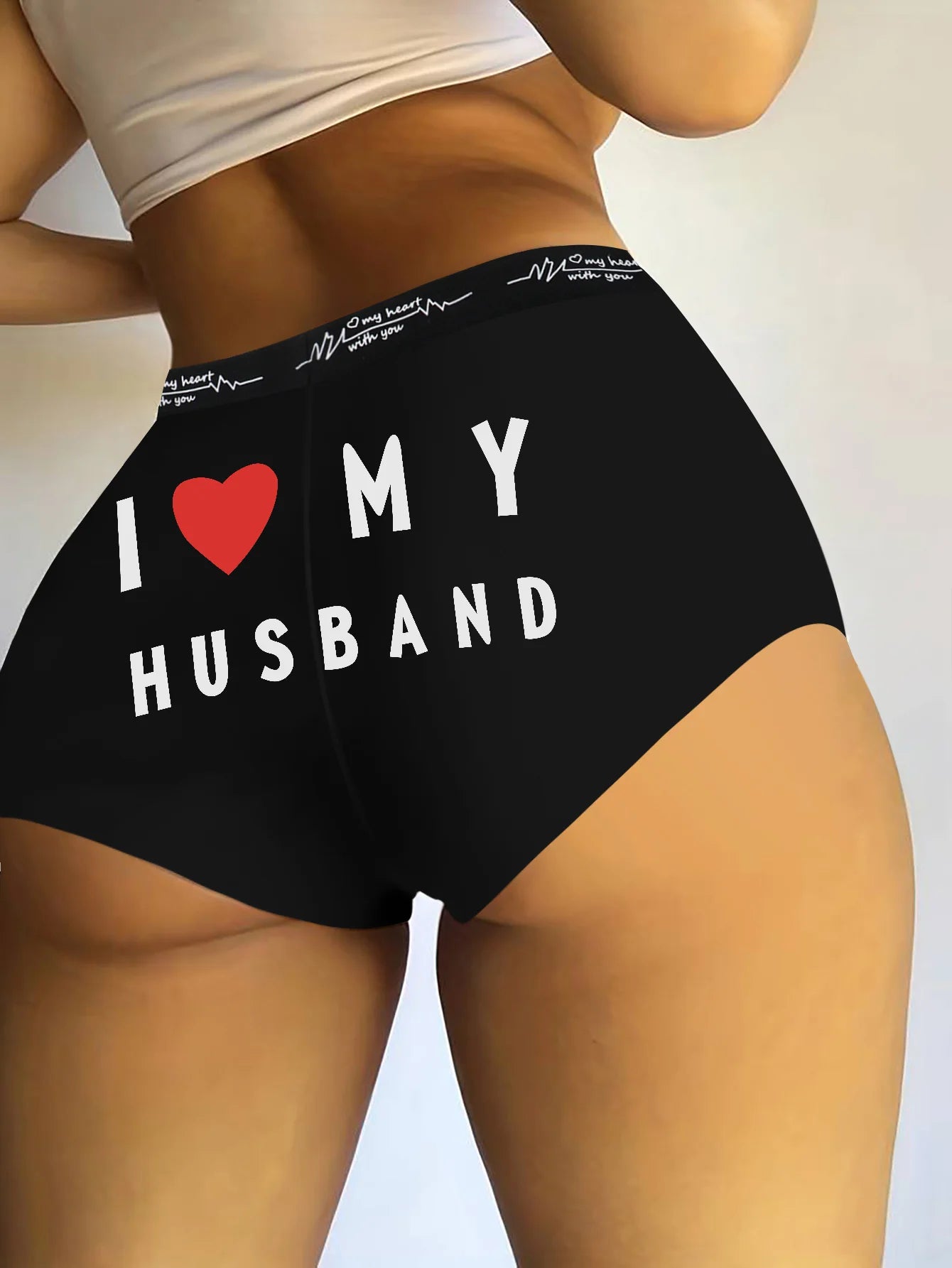 Womens "I Love My Husband" Printed  Boxer Shorts - Comfortable Female Underwear