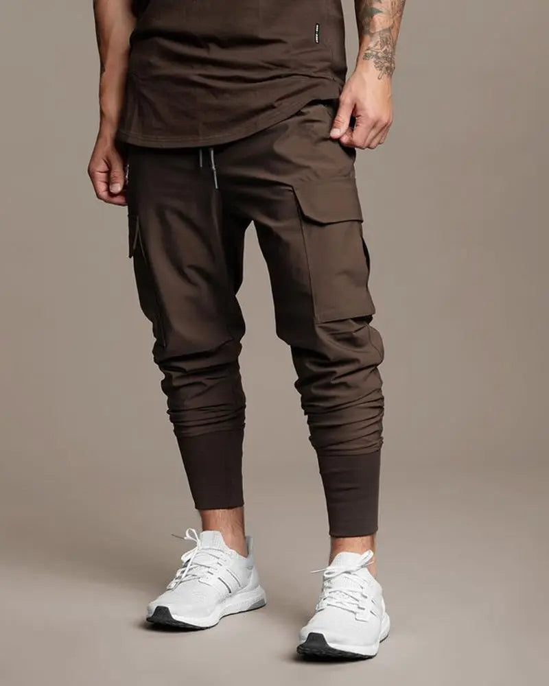 Men's Slim Fit Stretchy Camouflage Drawstring Sweatpants