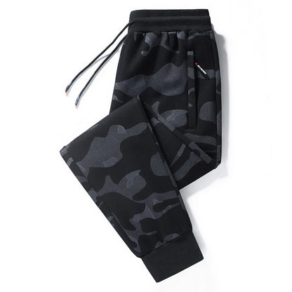 Men's Camouflage Slim Fit Joggers with Drawstring