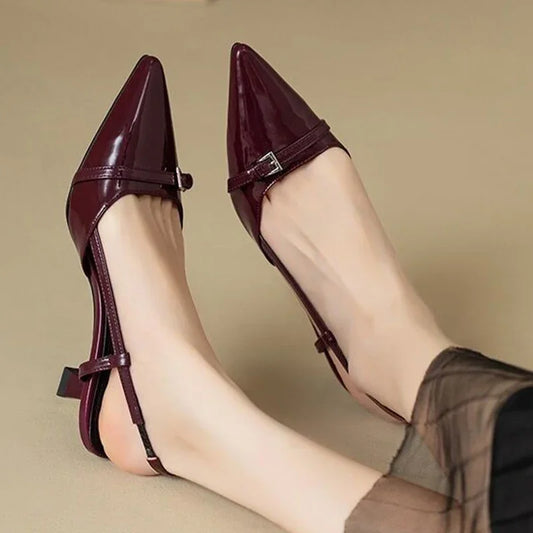 Elegant Pointed Toe Mid-Heels For Women-Various Colors