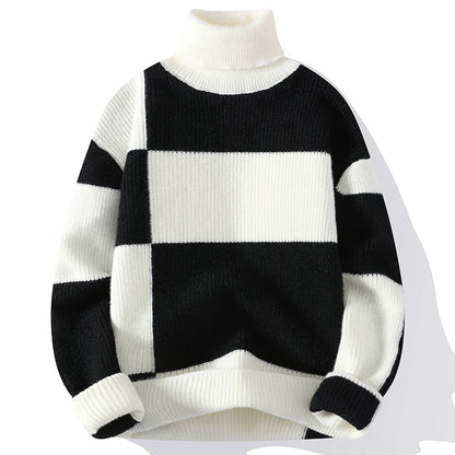 Men's Soft Knit Turtleneck Pullover Sweater