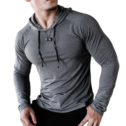 Men's Slim Fit Gym Hoodie Sweatshirt - Various Colors