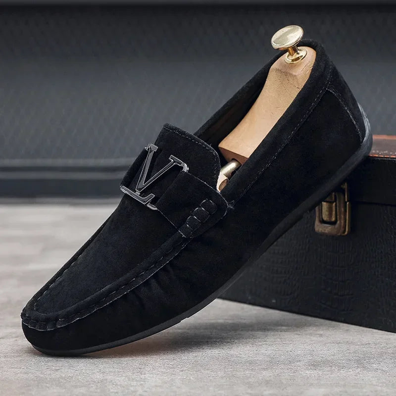 Men's Stylish Faux Leather Slip-On Shoes