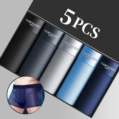 5-Pack Men's Breathable Mesh Boxers - Comfortable and Thin Design