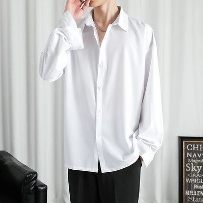 Men's Long Sleeve Classic Loose Fit Shirt