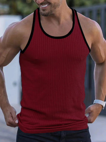 Men's Sleeveless Quick-Dry Stringer Tank Top - Various Colors