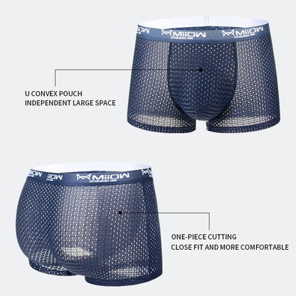 3-Pack Antibacterial Mesh Hipster Underwear for Men