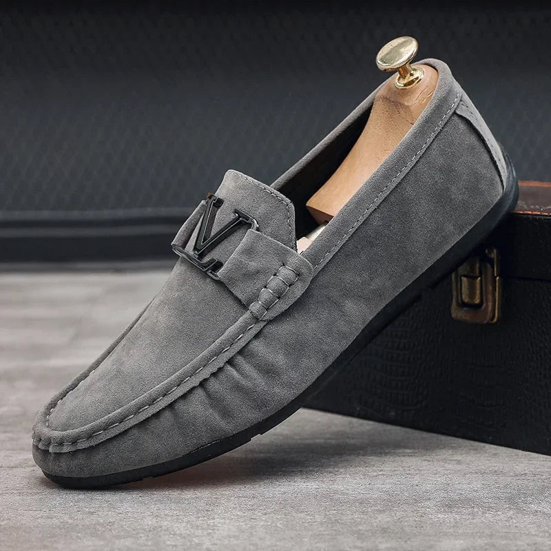 Men's Stylish Faux Leather Slip-On Shoes