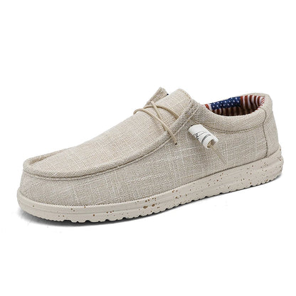 Men's Casual Canvas Slip-On Loafers - Breathable Flats