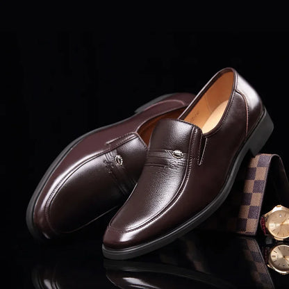 Men's Breathable Slip-On Shoes in Faux Leather