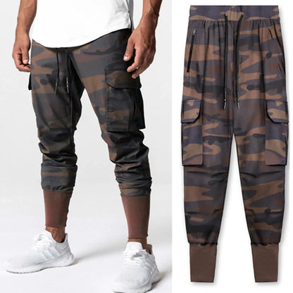 Men's Slim Fit Stretchy Camouflage Drawstring Sweatpants