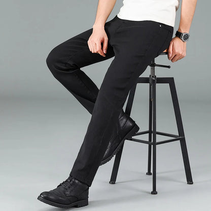 Korean Style Trendy Men's Straight-Fit Pants - Comfortable and Stretchy