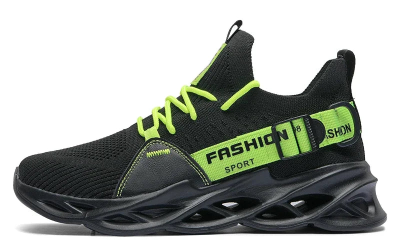 Men's Lightweight Fluorescent Running Sneakers - Breathable, Comfortable, Non-Slip-Various Colors