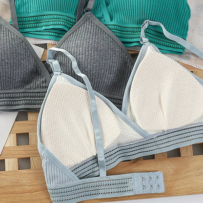 Non-Wire Push-Up Bras for Women with Thin Padded Cups