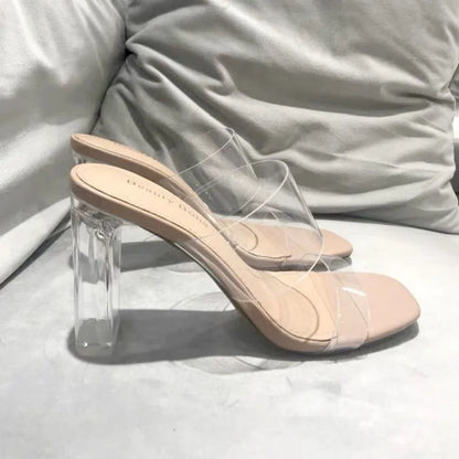 Women's Transparent High Heels - Open Toe PVC-Various Colors