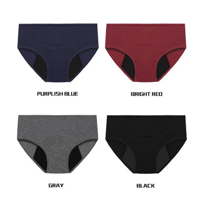 Breathable Cotton Menstrual Panties for Women - Low Waist Period Underwear