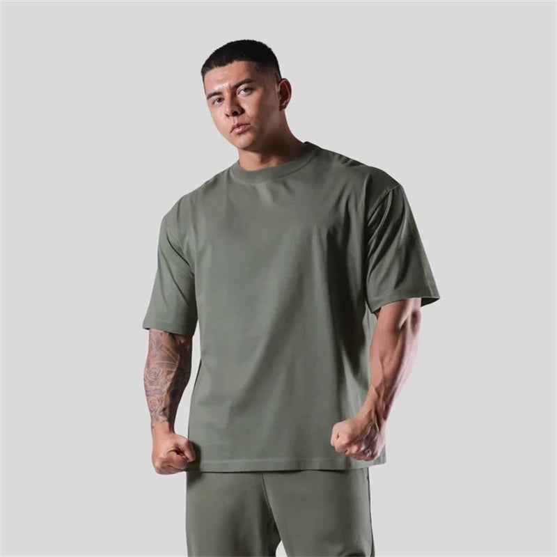 Men's Short Sleeve Cotton Sports T-Shirt - Various Colors