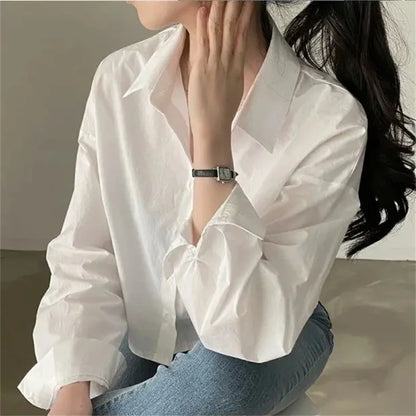 Women’s Long Sleeve Button-Up Split Shirt