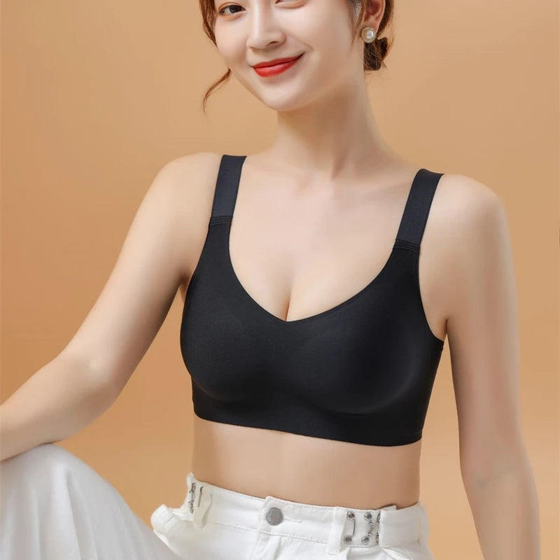 One-Piece Soft Support Push-Up Bra for Women with Adjustable Features