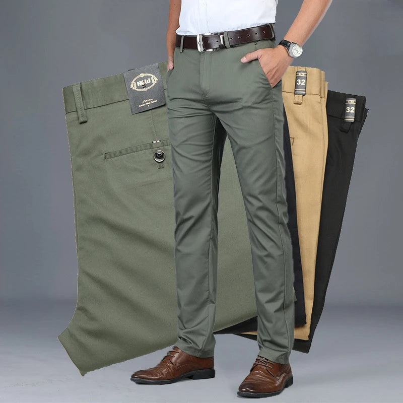 Men's Straight Classic Casual Pants - Various Colors