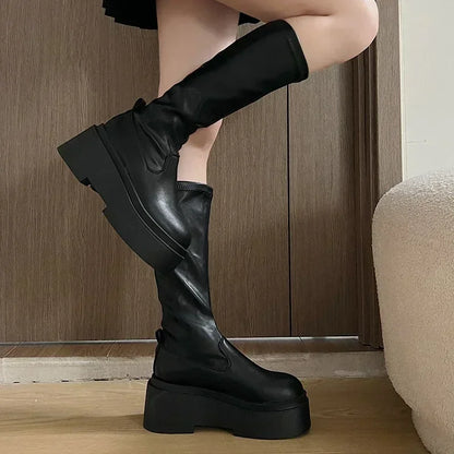 Chic Chunky Platform Boots for Women