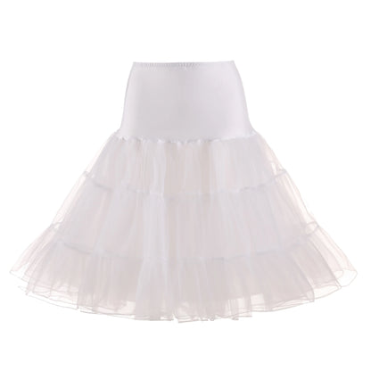 Women's Retro Tulle Petticoat Half Slip Tutu Underskirt - Various Colors