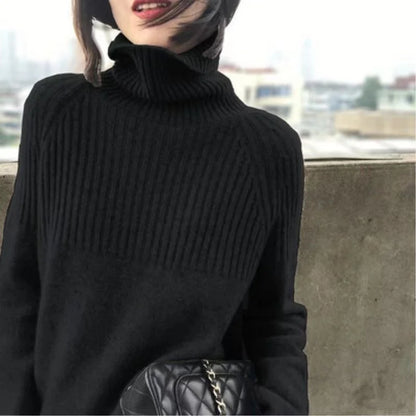 Women's Turtleneck Knit Pullover  - Various Colors