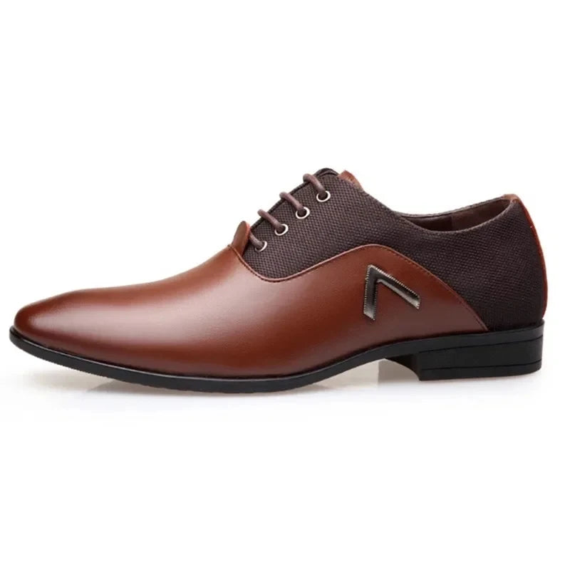 Lace-Up Men's Faux Leather Shoes