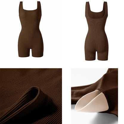 Seamless Soft One-Piece Women's Fitness Bodysuit - Various Colors