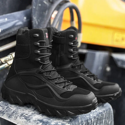 Lightweight Waterproof Tactical Boots for Men - Durable Non-Slip Outdoor Field Shoes