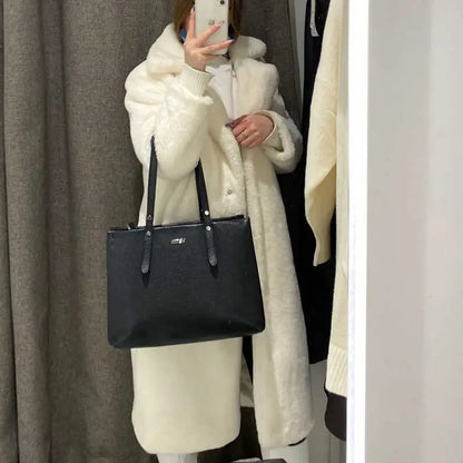 Women's Luxury Long Faux Fur Coat with Loose Lapel - Various Colors