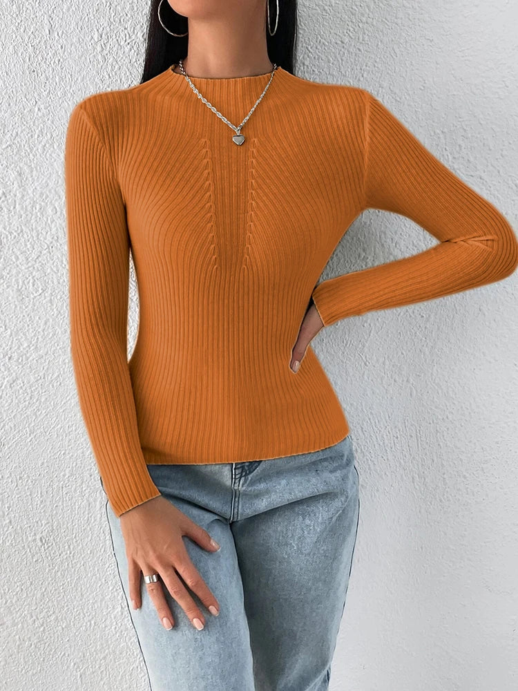 Women's Slim Fit Long Sleeve Turtleneck Sweater