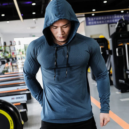 Men's Slim Fit Gym Hoodie Sweatshirt - Various Colors