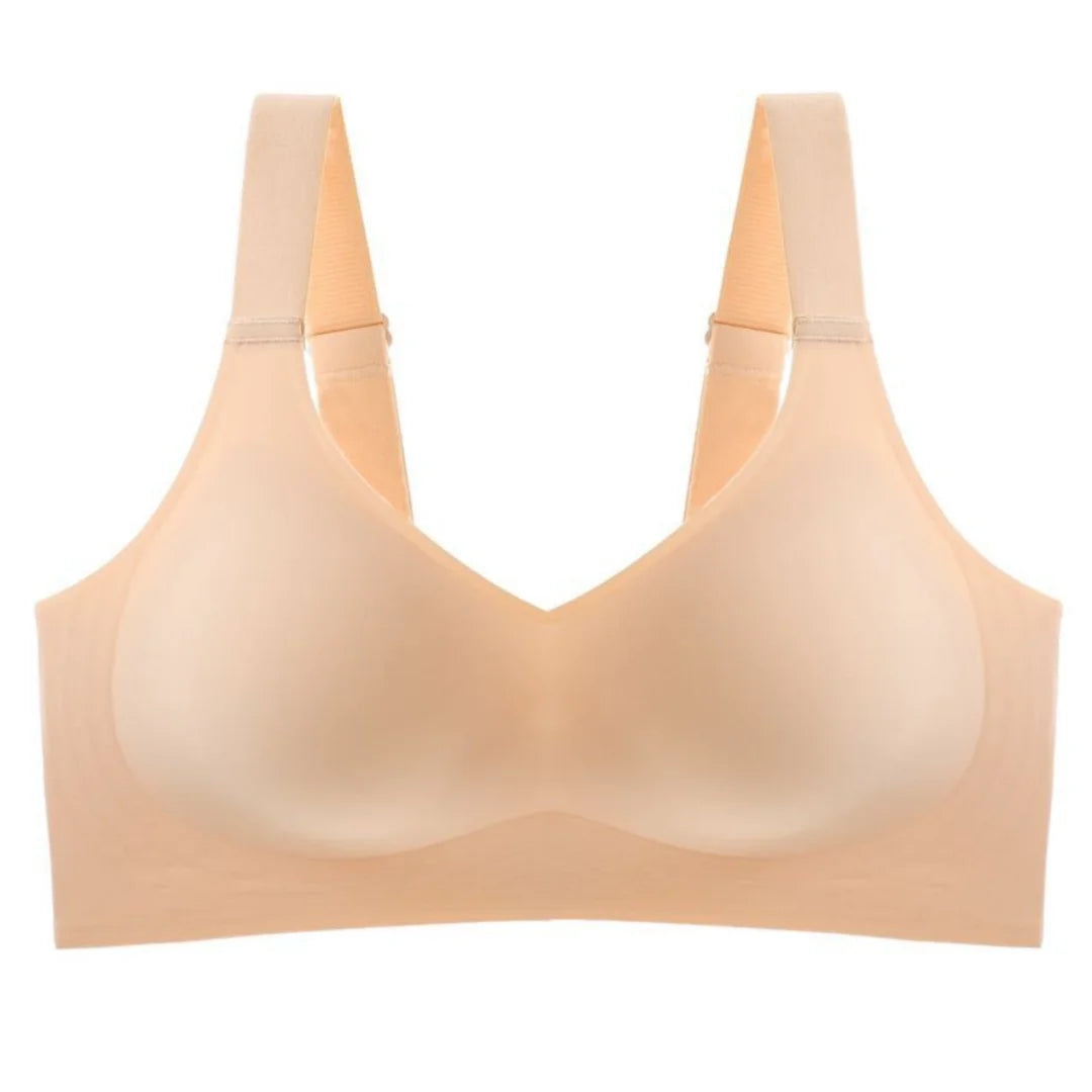 Comfort Padded Seamless Bra for Women - Soft Support with Wide Shoulder Straps