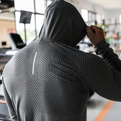 Men's Slim Fit Gym Hoodie Sweatshirt - Various Colors