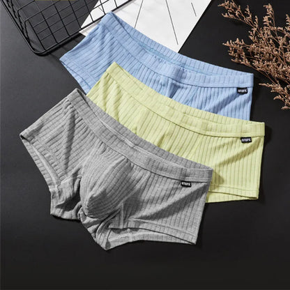 Men's Breathable Boxer Briefs with Enhanced Support - Various Colors