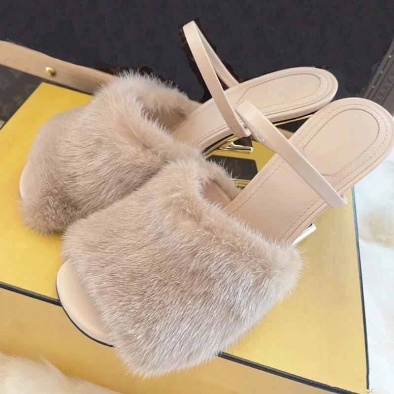 Women’s Faux Fur Slippers - Various Colors