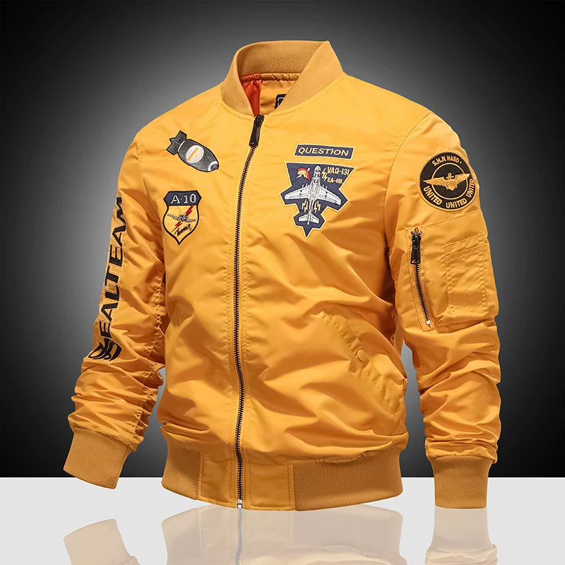 Men's Thick Fleece Air Force Pilot Bomber Jacket