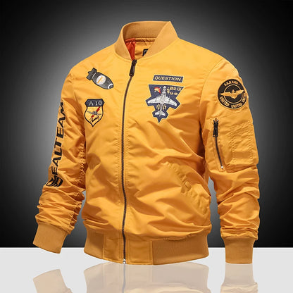 Men's Thick Fleece Air Force Pilot Bomber Jacket