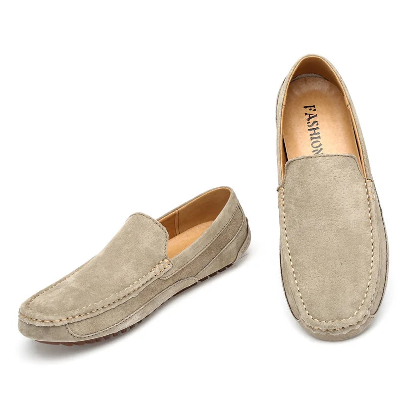 Men's Genuine Suede Slip-On Shoes