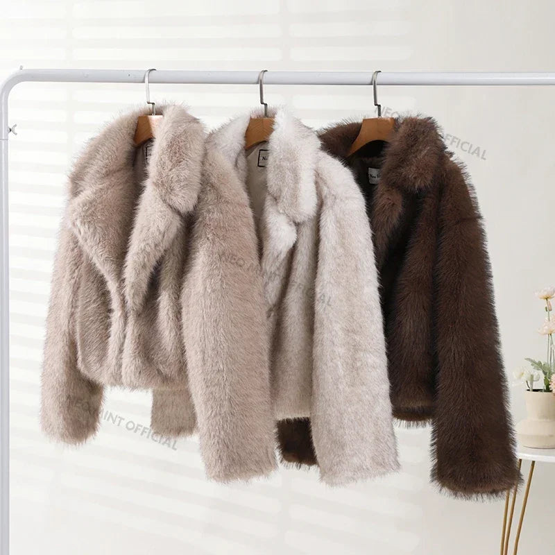 Women's Luxury Faux Fur Coat