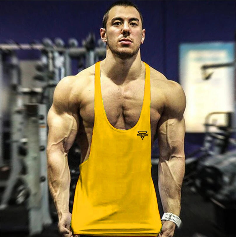 Men's Slim Fit Stringer Tank Top - Various Colors