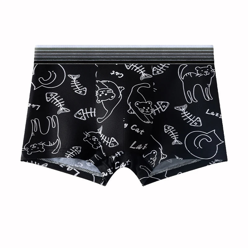 4-Pack Men's Animated Print Comfortable Briefs