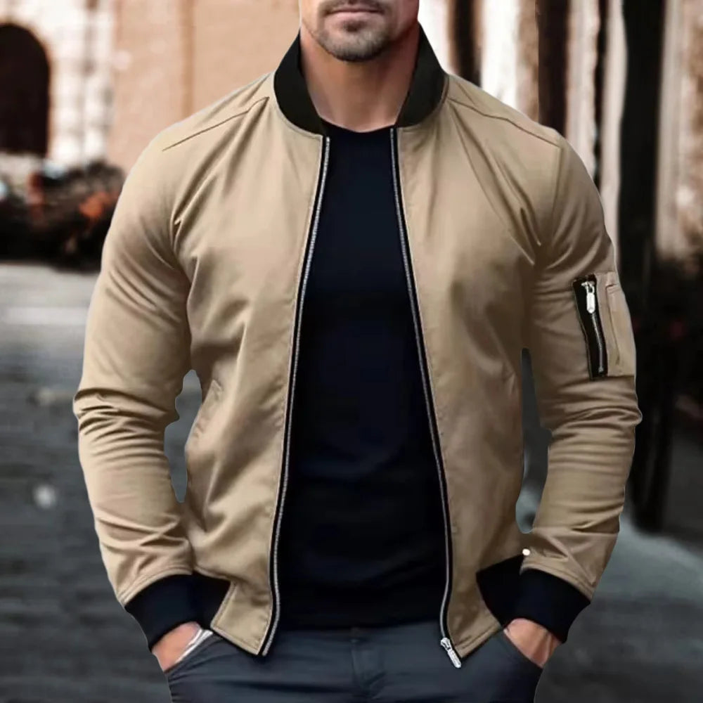 Men's Casual Fit Bomber Jacket - Various Colors