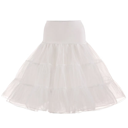 Women's Retro Tulle Petticoat Half Slip Tutu Underskirt - Various Colors