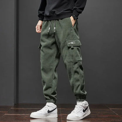 Men's Straight-Leg Joggers with Elastic Waist and Side Pockets