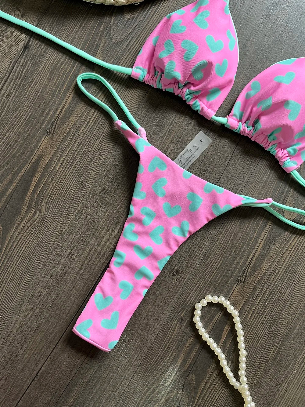 Printed Push-Up Bikini Set: Women's Two-Piece Swimsuit