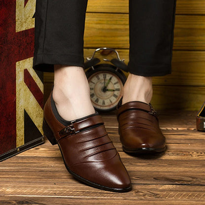 Classic Men’s Slip-On Dress Shoes in PU Leather