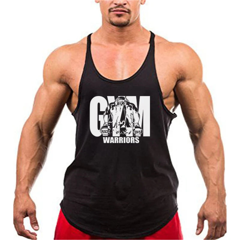 Men's Cotton Gym Tank Tops - Various Colors