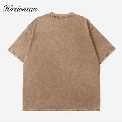 Hirsionsan Vintage Cotton T-Shirt for Women - Soft, Loose-Fit with Graphic Print